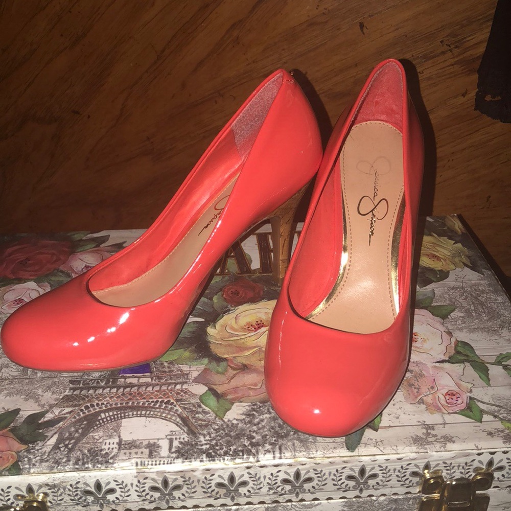 Jessica Simpson Coral Patent Heels